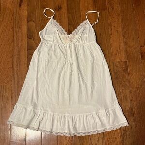 Victoria's Secret Cream Cotton Nightgown with lace detail